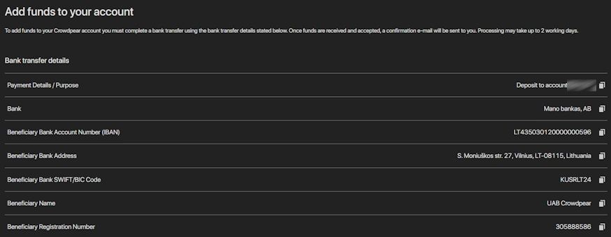 crowdpear einzahlung