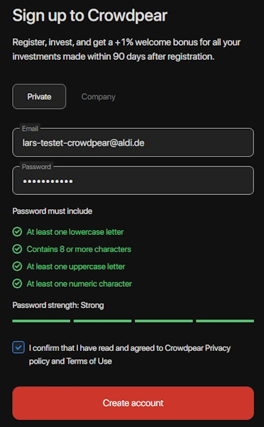 registrierung crowdpear